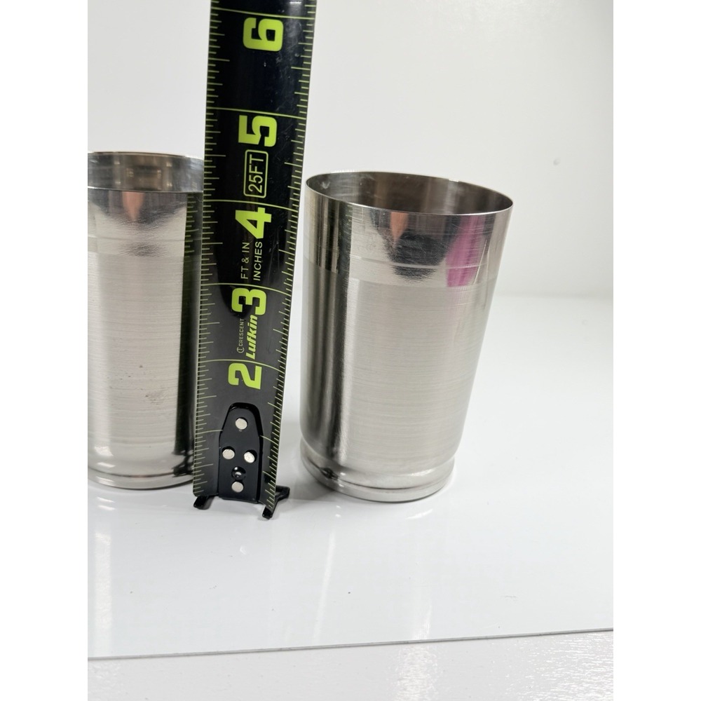 Maaza Guaranteed Stainless Steel Cup Vintage Set Of (2) - Picture 5 of 7